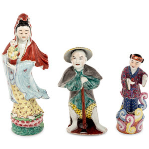 Three Chinese Famille Rose Porcelain