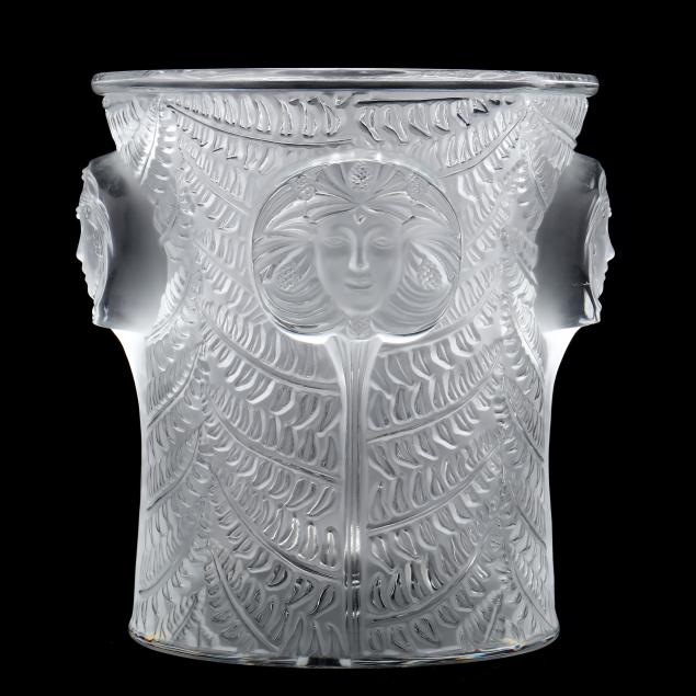 LALIQUE, PSYCHE CRYSTAL CHAMPAGNE COOLER