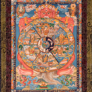 A Tibetan Thangka 20th Century painted 349c12