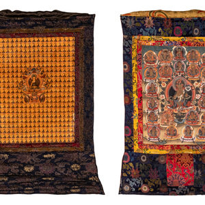 Two Tibetan Thangkas 20th Century the 349c18