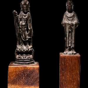 Two Chinese Bronze Figures of Guanyin both 349c21