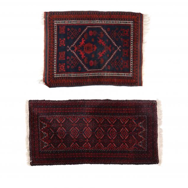 TWO BALUCH AREA RUGS First with