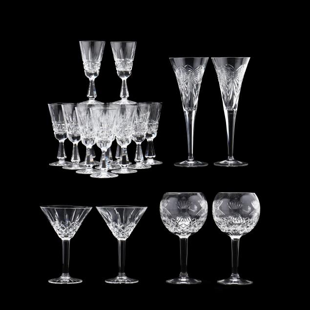 WATERFORD, A GROUPING OF CUT CRYSTAL