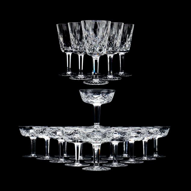 A GROUPING WATERFORD LISMORE STEMWARE 349cf8