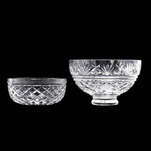 WATERFORD TWO ROUND CUT CRYSTAL 349cfa