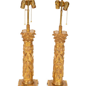 A Pair of Nancy Corzine Giltwood