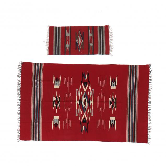 TWO NAVAJO AREA RUGS The first 349d65