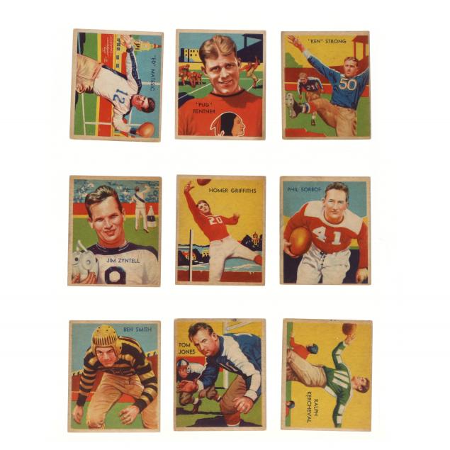 FIFTEEN NATIONAL CHICLE CO. SPORTS CARDS