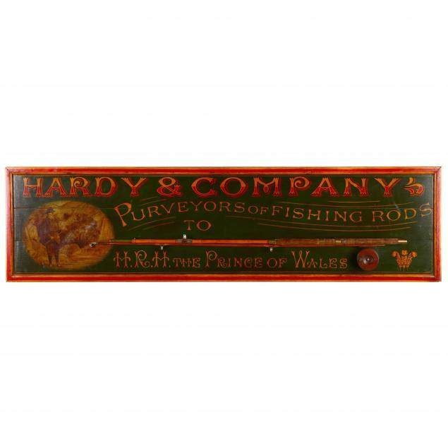 LARGE FISHING ROD TRADE SIGN 20th