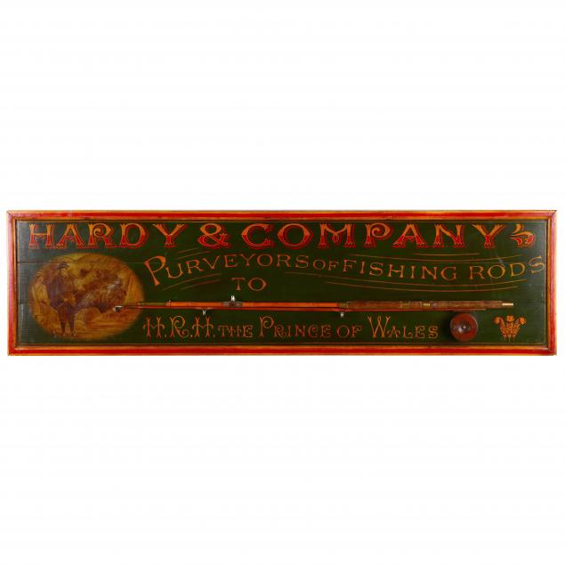 LARGE FISHING ROD TRADE SIGN 20th century