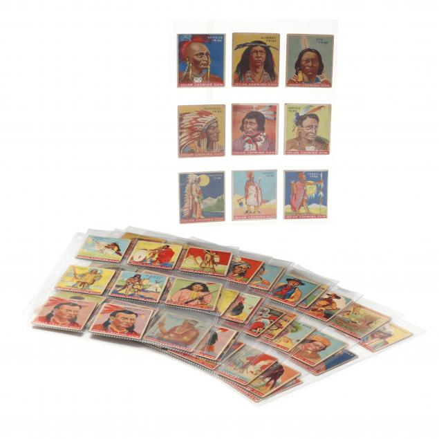 LARGE COLLECTION OF 88 GOUDEY INDIAN