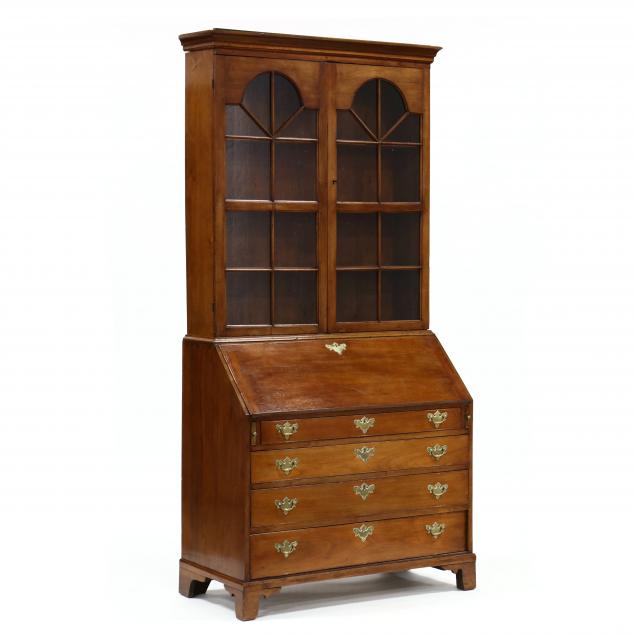 SOUTHERN CHIPPENDALE WALNUT SECRETARY 349db5