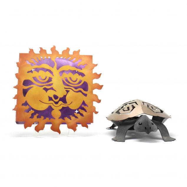 VEGA METALS SUN SCULPTURE AND TURTLE