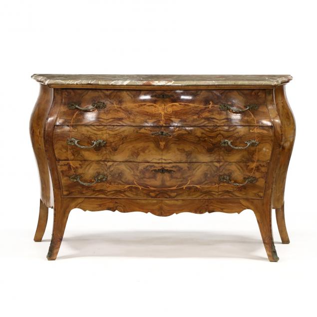 FRENCH MARBLE TOP AND INLAID BURL 349e0c