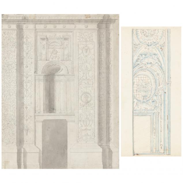 TWO ITALIAN ARCHITECTURAL DRAWINGS  349e31