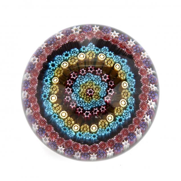 BACCARAT, MILLEFIORI CRYSTAL PAPERWEIGHT
