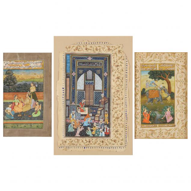 THREE INDIAN AND PERSIAN ILLUMINATED 349eb1