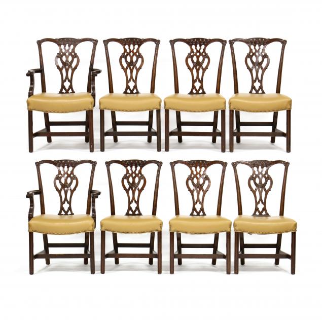 SET OF EIGHT CHIPPENDALE STYLE 349ee4