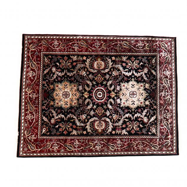 INDO PERSIAN RUG Black field with