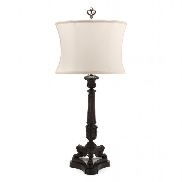 FRENCH EMPIRE STYLE BRONZE LAMP 349eff