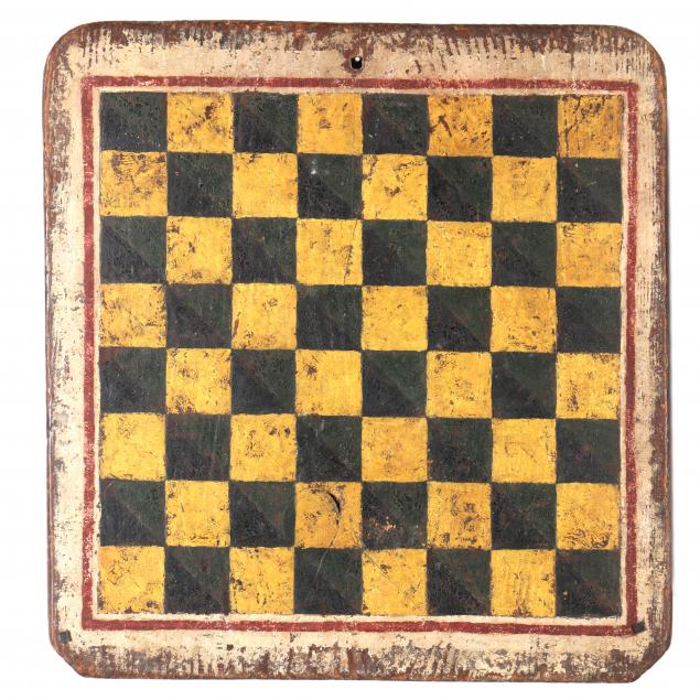 ANTIQUE PAINTED DOUBLE SIDED GAME 349f41