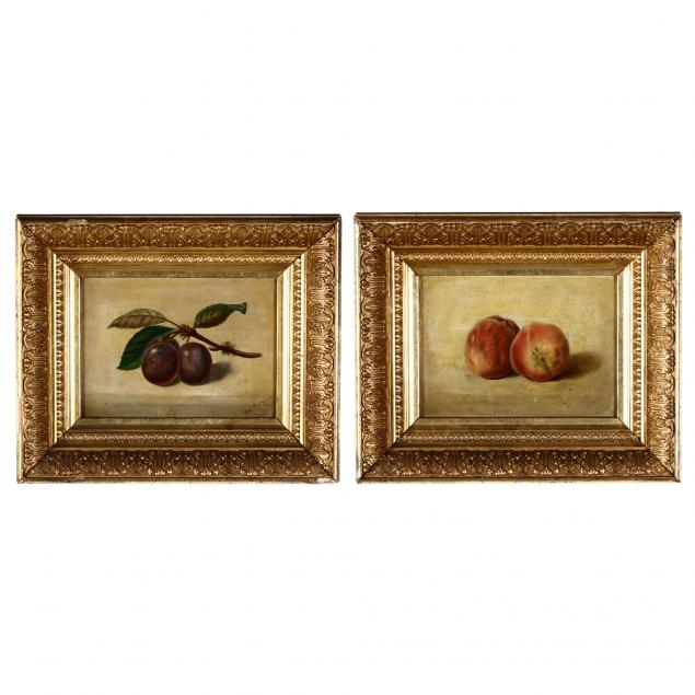 A PAIR OF ANTIQUE STILL LIFE PAINTINGS