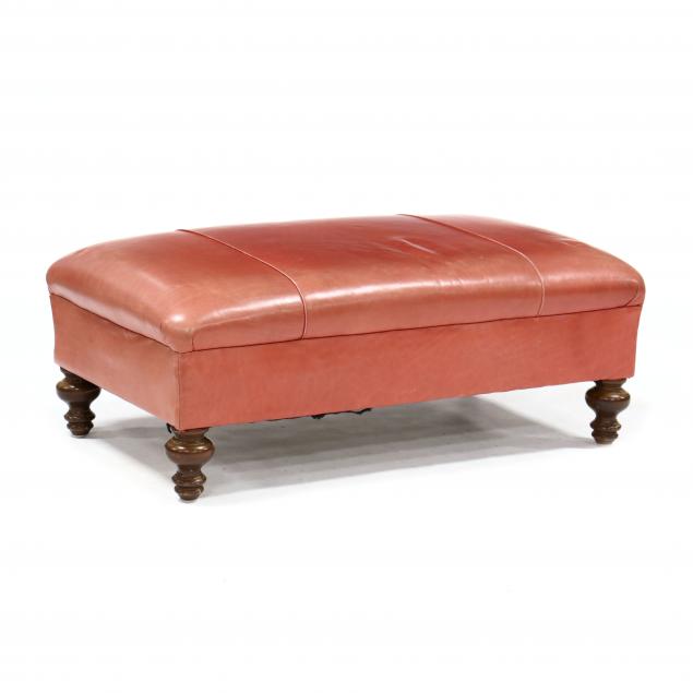 LEATHER UPHOLSTERED OTTOMAN Contemporary  349fca