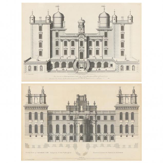 TWO ANTIQUE ARCHITECTURAL ENGRAVINGS