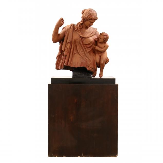 LIFE-SIZE TERRA COTTA PARTIAL SCULPTURE