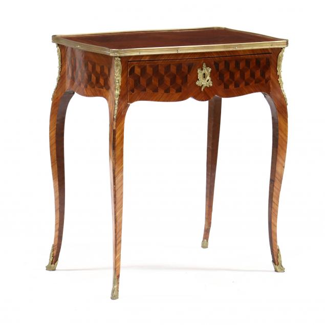 FRENCH PARQUETRY INLAID AND ORMOLU 34a05b
