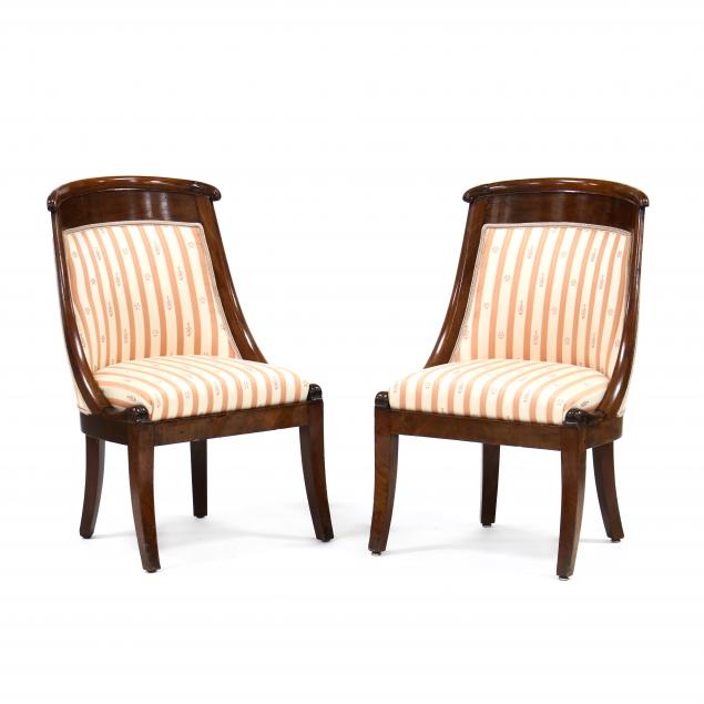 PAIR OF BIEDERMEIER SLIPPER CHAIRS 34a07b