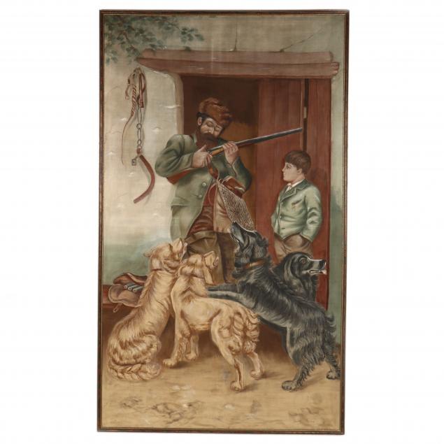 A NEAR LIFE-SIZE TAPESTRY STYLE