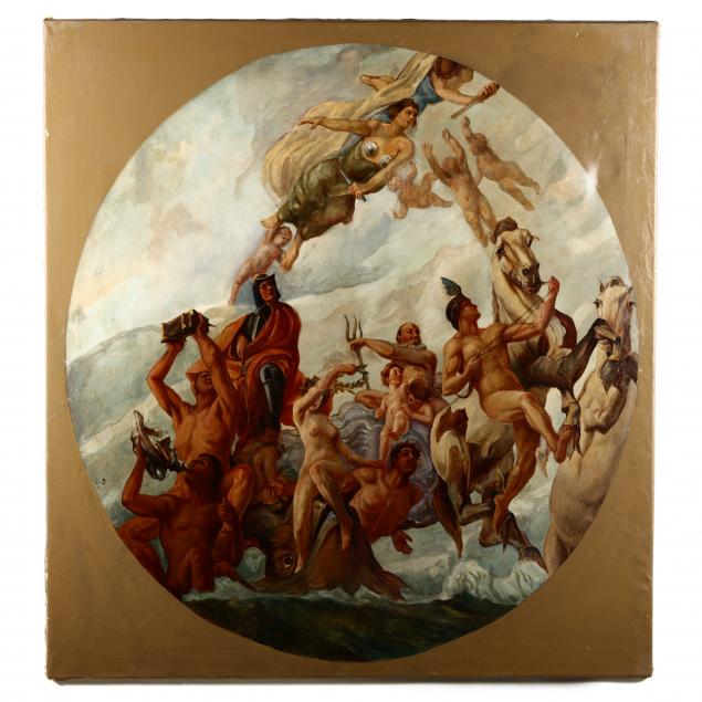 LARGE CLASSICAL STYLE PAINTING 34a08c