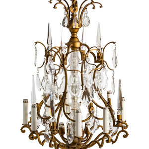 A French Gilt Metal and Glass Eight Light 34a0d0