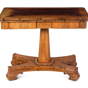 A Regency Rosewood Flip-Top Table