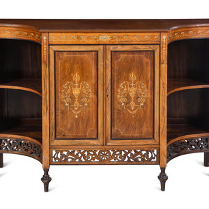 An Edwardian Marquetry Console