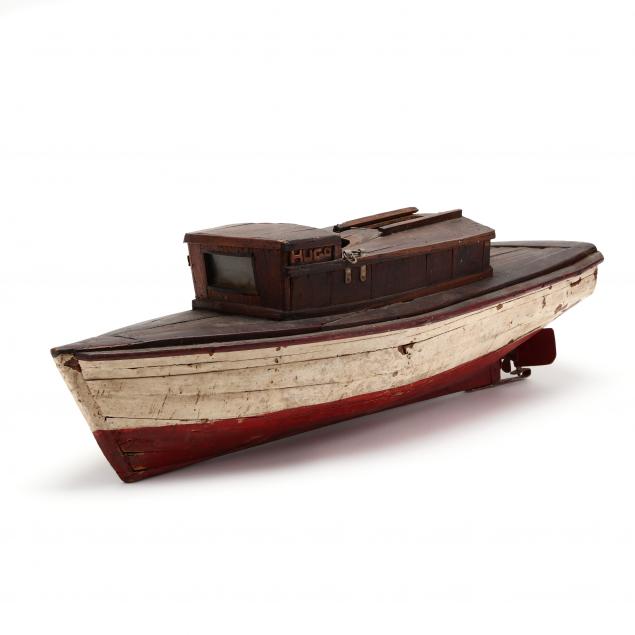 VINTAGE MODEL BOAT, HUGO Early to mid