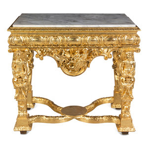 An Italian Giltwood Marble-Top