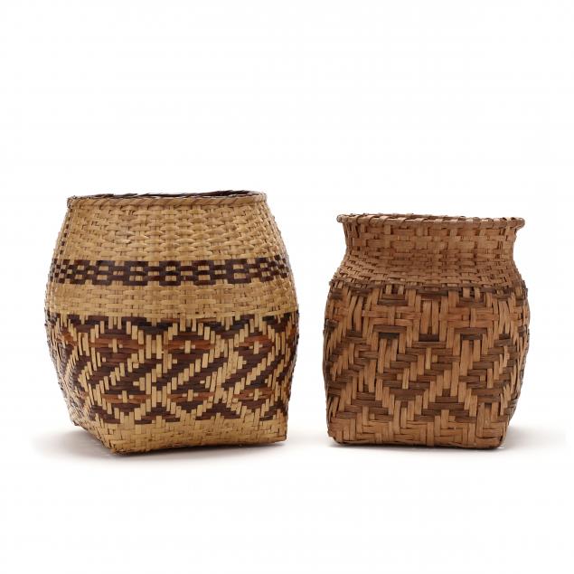 TWO CONTEMPORARY CHEROKEE BASKETS