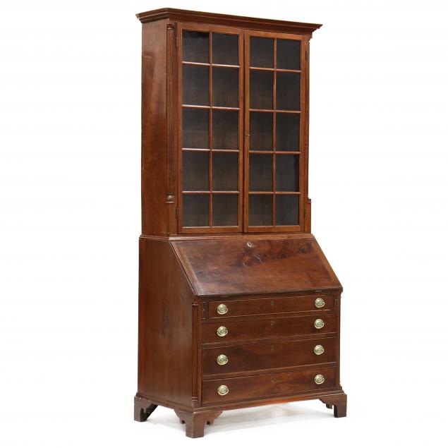 AMERICAN CHIPPENDALE WALNUT SECRETARY 34a1e6