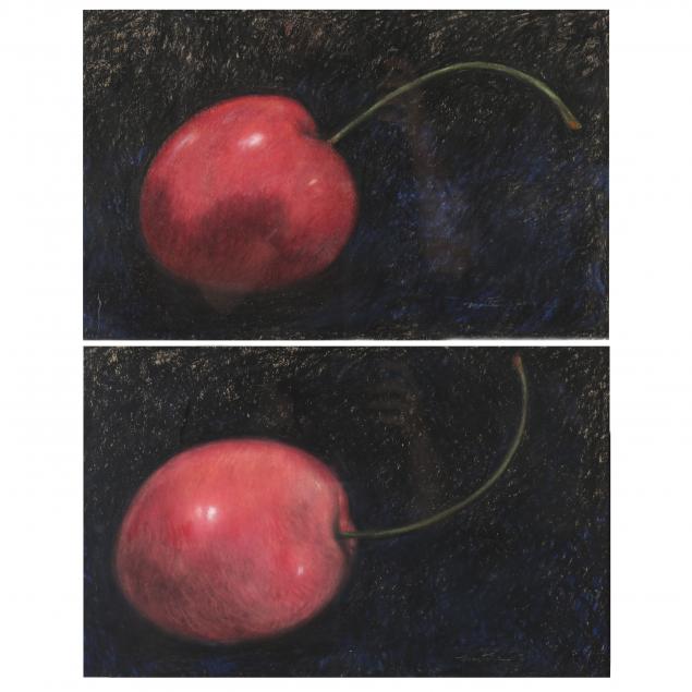 TWO CONTEMPORARY PASTEL STILL LIFE 34a202