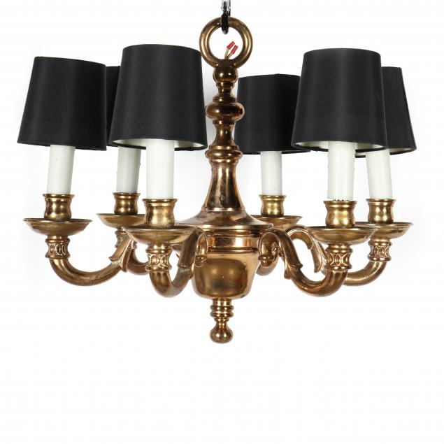 GEORGIAN STYLE BRONZE CHANDELIER