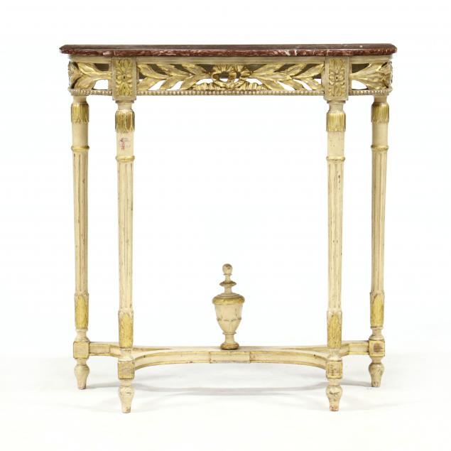 LOUIS XVI STYLE MARBLE TOP CONSOLE