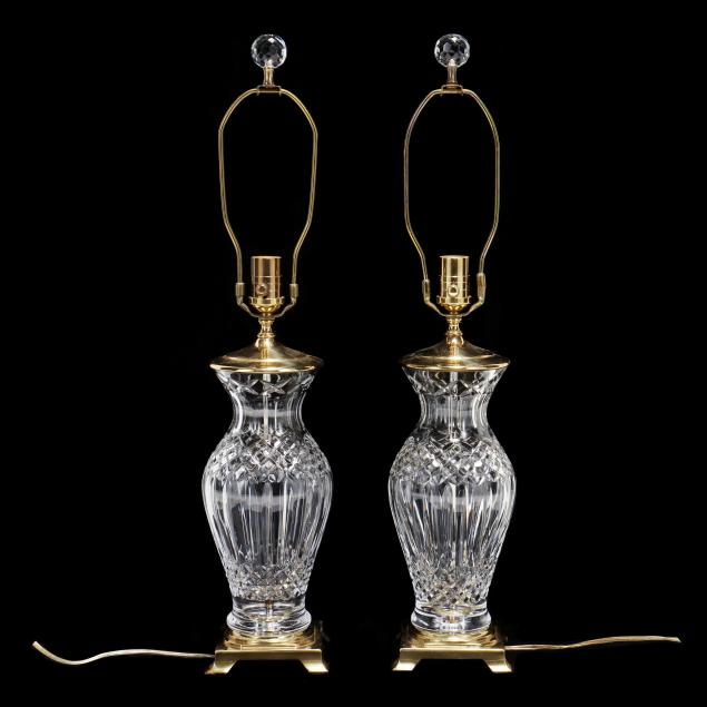 WATERFORD, PAIR OF  CUT CRYSTAL