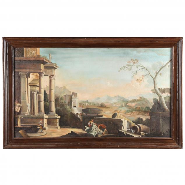 CAPRICCIO PAINTING OF FIGURES IN