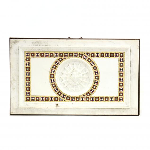 PIETRA DURA MARBLE PLAQUE FEATURING