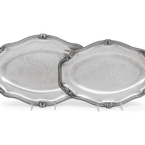 Two French Silver Serving Platters G  34a339