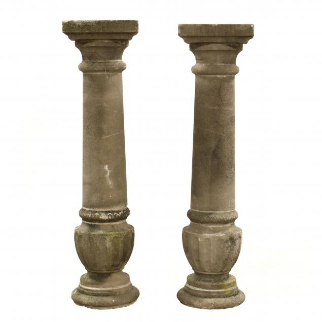 PAIR OF VINTAGE CAST STONE ARCHITECTURAL 34a332