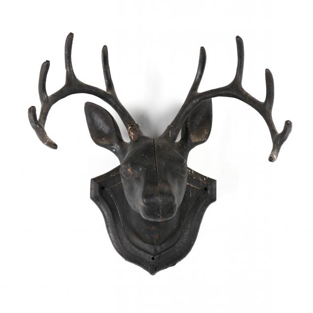 DECORATIVE CAST IRON STAG MOUNT 34a353