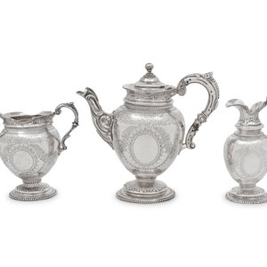 A Victorian Silver Three-Piece